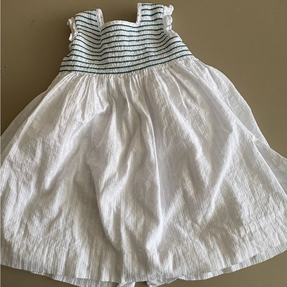 Neck and Neck White Striped Dress